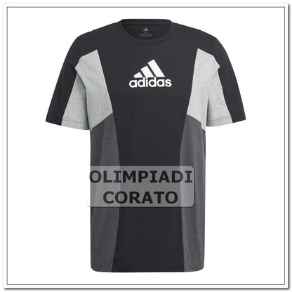 T SHIRT ADIDAS TRICOLOR LE NERO