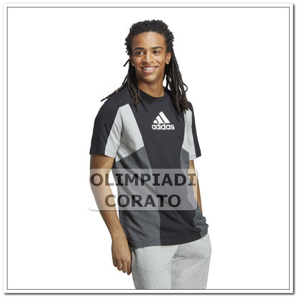 T SHIRT ADIDAS TRICOLOR LE NERO