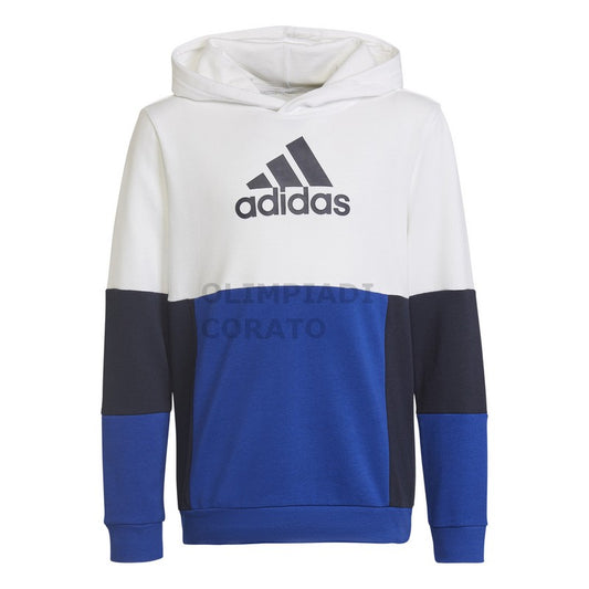 FELPA CAPPUCCIO HOODIE WHITE//ROYBLU ADIDAS HG6826