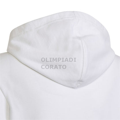 FELPA CAPPUCCIO HOODIE WHITE//ROYBLU ADIDAS HG6826