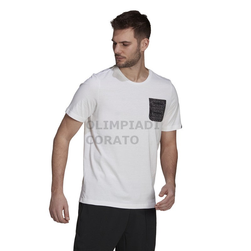 TEE WHITE/BLACK ADIDAS