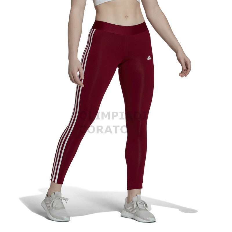 W 3S LEGGING CBURGU/WHITE ADIDAS