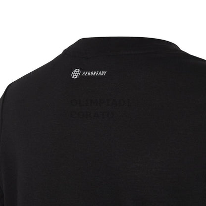 TEE T-SHIRT JUNIOR BLACK/WHITE ADIDAS