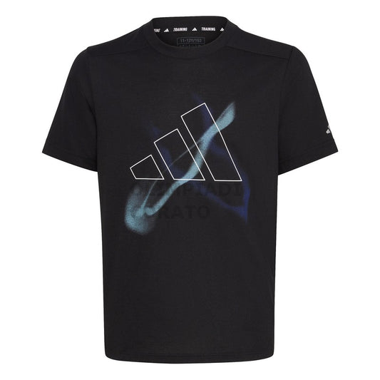 TEE T-SHIRT JUNIOR BLACK/WHITE ADIDAS