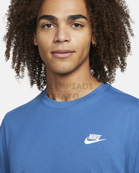 NIKE T-SHIRT TEE DK MARINA BLUE/WHITE