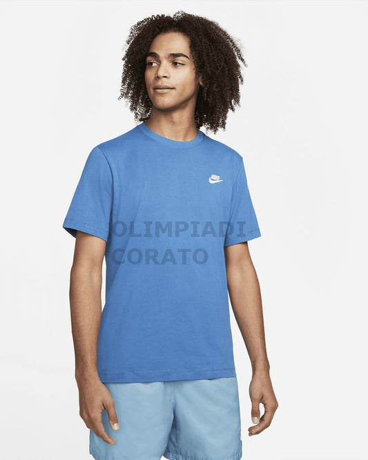 NIKE T-SHIRT TEE DK MARINA BLUE/WHITE