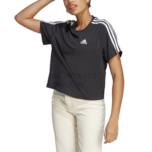 T-SHIRT  TOP BLACK/WHITE ADIDAS HR4913