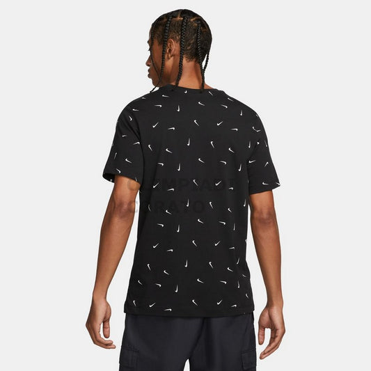 NIKE M NSW CLUB TEE AOP BLACK DR7909-010