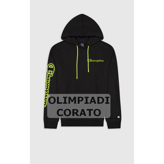FELPA CAPPUCCIO NEON CHAMPION NERO
