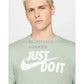 NIKE T-SHIRT TEE JUST DO IT SWOOSH SEAFOAM/WHITE AR5006-017