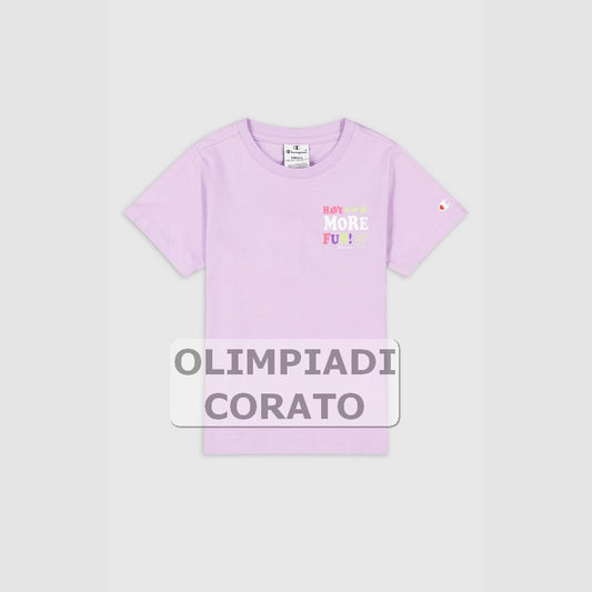 CREWNECK T-SHIRT CHAMPION JR G GLICINE