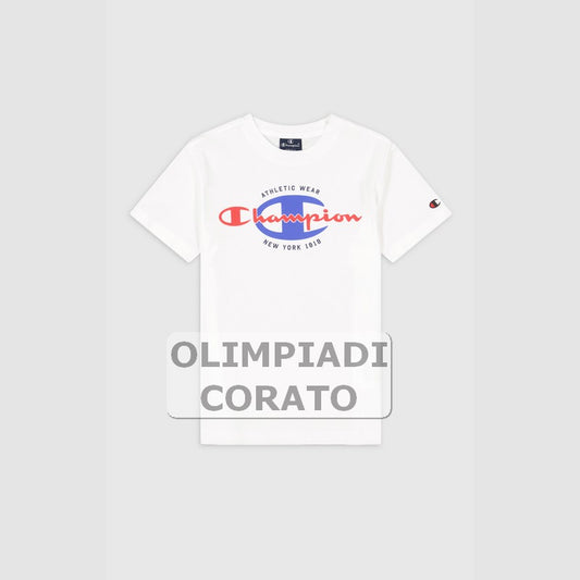 MAGLIA T SHIRT CHAMPION BIANCO JR