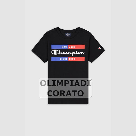 MAGLIA T SHIRT CHAMPION NERO JR