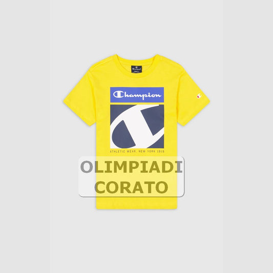MAGLIA T SHIRT CHAMPION GIALLO JR