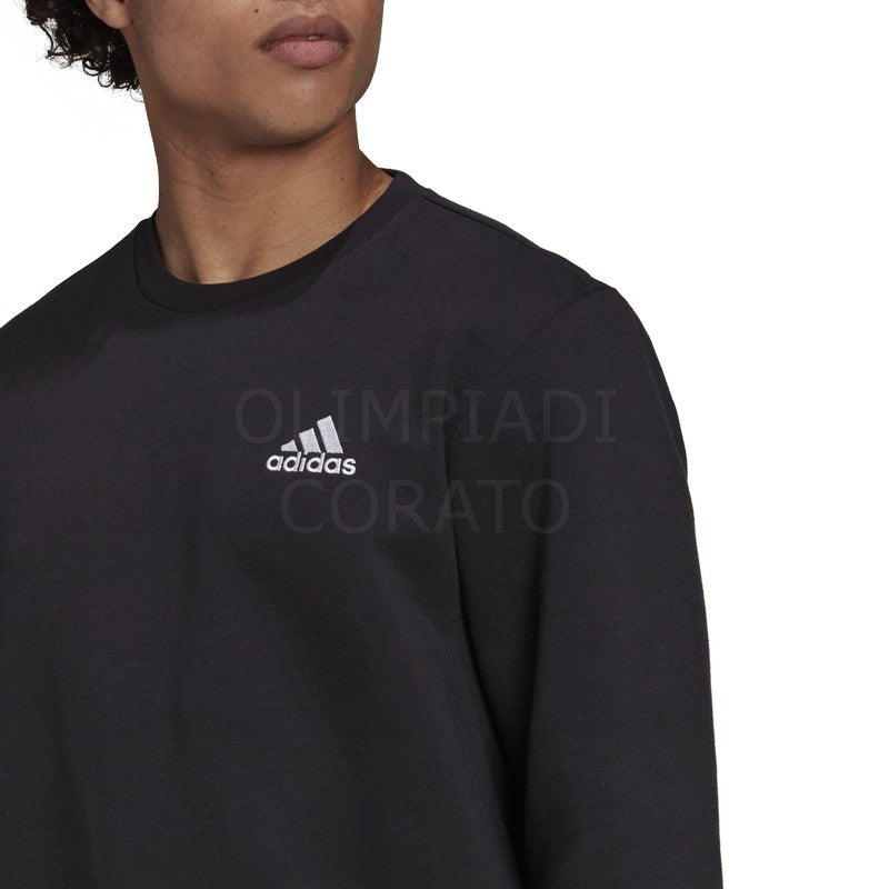 FELPA GIROCOLLO BLACK/WHITE ADIDAS GV5295