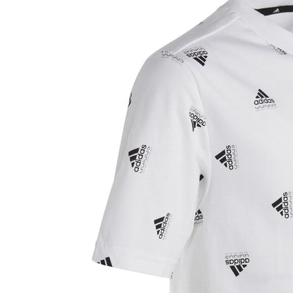 T-SHIRT BOY JUNIOR WHITE/BLACK ADIDAS HR6343