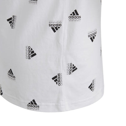 T-SHIRT BOY JUNIOR WHITE/BLACK ADIDAS HR6343