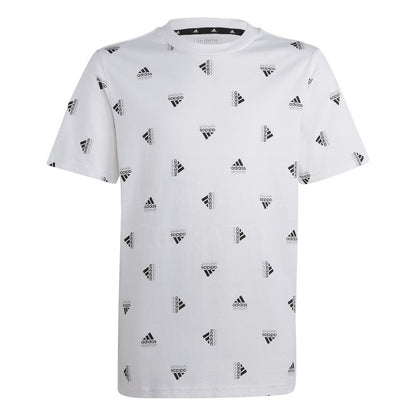 T-SHIRT BOY JUNIOR WHITE/BLACK ADIDAS HR6343