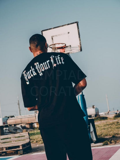 T SHIRT FUCK YOUR LIFE TS001208-NERO