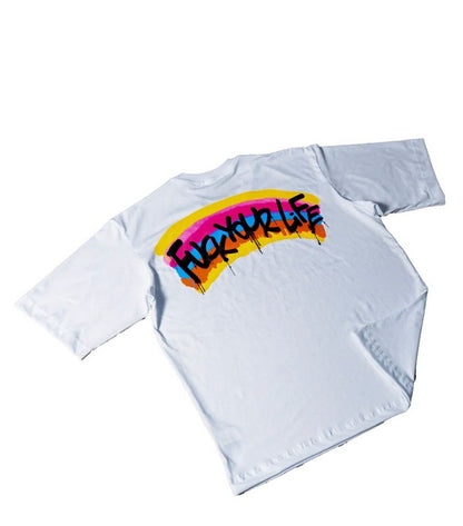T SHIRT FUCK YOUR LIFE TS001203-BIANCO