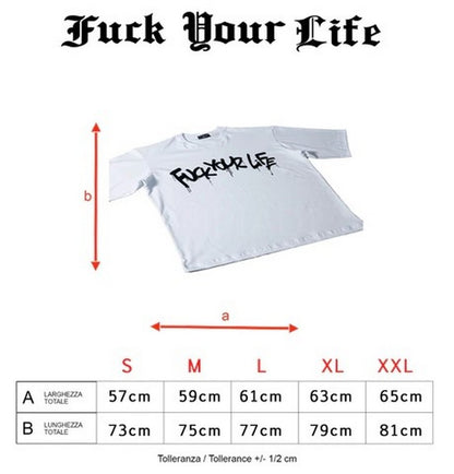 T SHIRT FUCK YOUR LIFE TS001203-BIANCO
