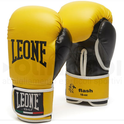 GUANTI BOXE FLASH GIALLO 10OZ LEONE GN083-GIALLO