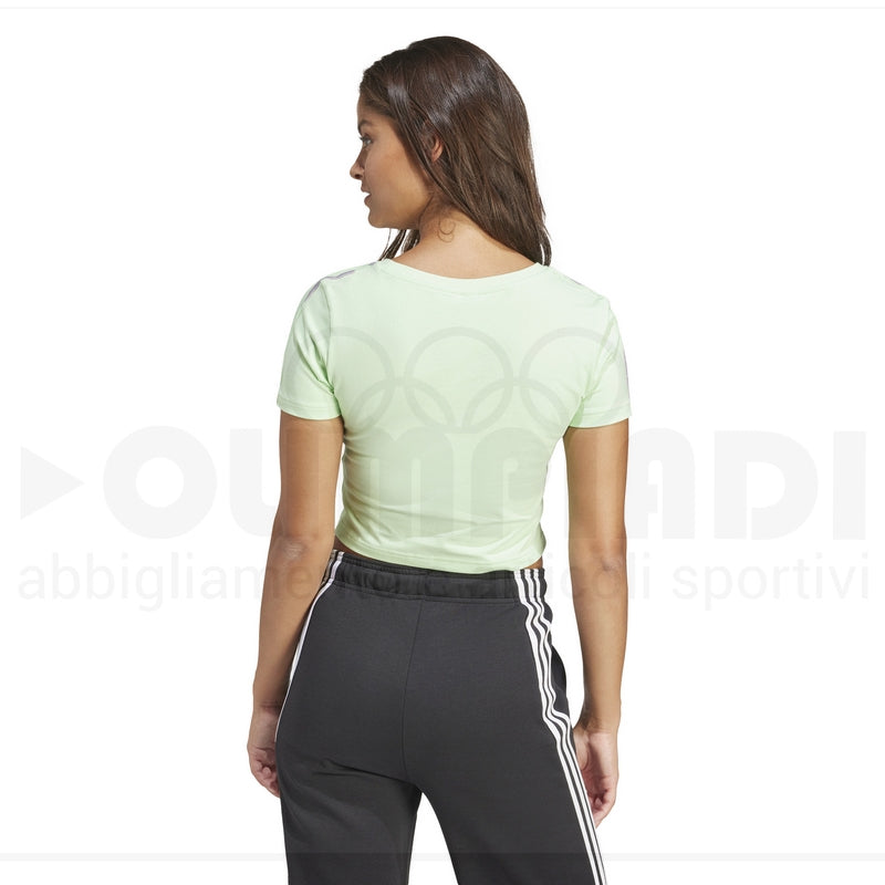 T SHIRT CROP TOP DONNA VERDE ADIDAS IR6119