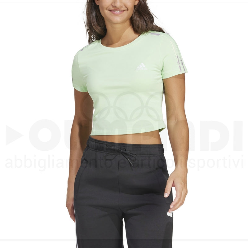 T SHIRT CROP TOP DONNA VERDE ADIDAS IR6119