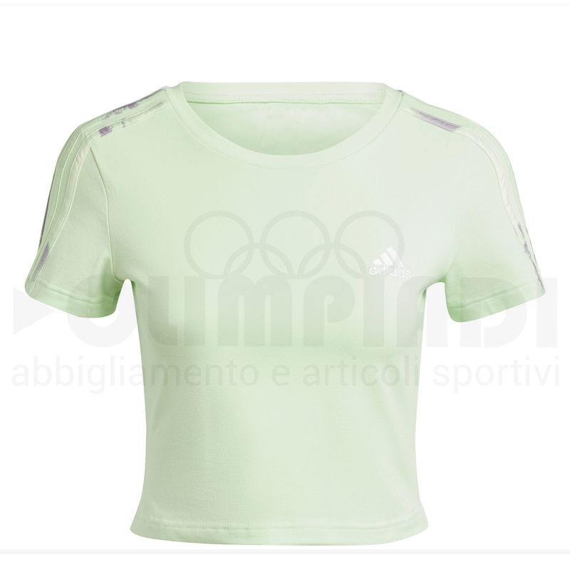 T SHIRT CROP TOP DONNA VERDE ADIDAS IR6119