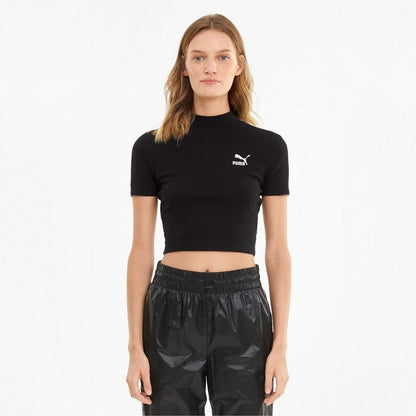 T SHIRT TOP RIB MOCK NECK PUMA